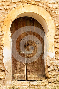 Old Woodem door. Midas, Tunisia