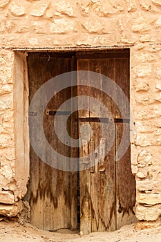 Old Woodem door. Midas, Tunisia
