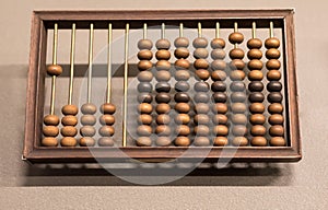 Old wooden  abacus isolated