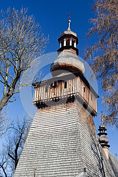 Old wooden antique church in poland in rabka