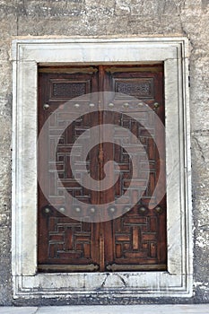 Old wooden arabic door