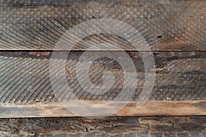 Old wooden background. Boards are eaten by bugs. Retro wood planks.