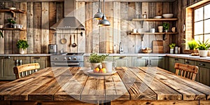 Old Wooden Background with Rustic Timber Texture for Kitchen Table