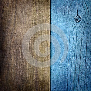 Old wooden background of two boards