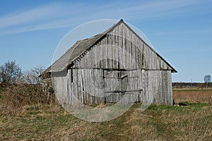 An old wooden barn.