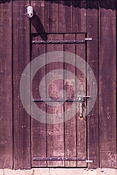 Old wooden barn door
