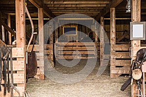 Old Wooden Barn Interior