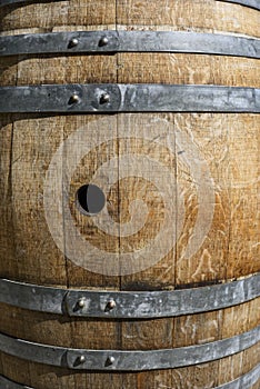 Old wooden barrel