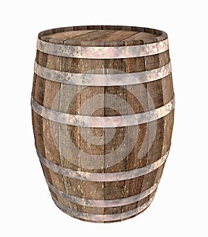 Old wooden barrel