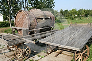 Old wooden barrel