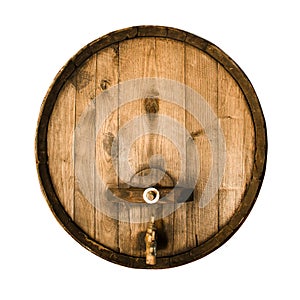 Old wooden barrel