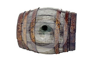 Old wooden barrel