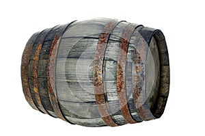 Old wooden barrel