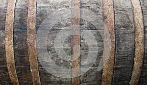 Old wooden barrel