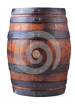 Old wooden barrel