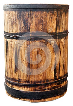 Old wooden barrel