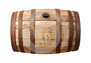 Old Wooden Barrel isolated