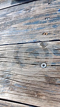 Old wooden boards, old fence, background texture of wood, boards and nails