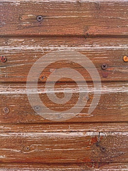 Old wooden boards with peeling paint