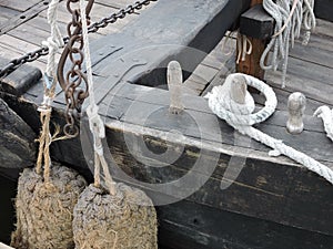 Old wooden boat details