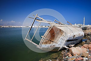 Old wooden Boat Oman dhow