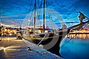 Old wooden boat in Vodice harbor