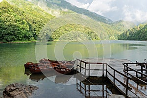 Old wooden boats on Biogradsko lake