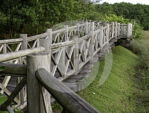 Old wooden bridge