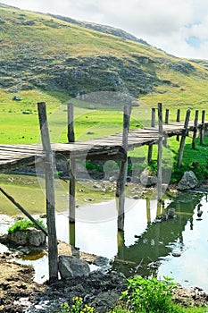 Old wooden bridge