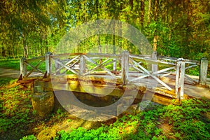 Old wooden bridge