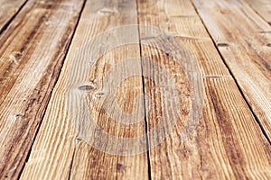 Old wooden brown boards. Wooden floor made of boards