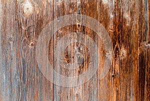 Old wooden brown texture, background for design. horizontally