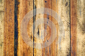 Old wooden brown texture, background for design. horizontally