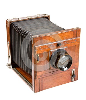 Old wooden camera
