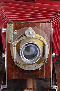 Old wooden camera