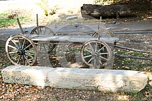 An old wooden cart for transport