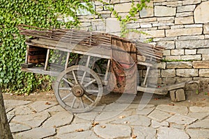 An old wooden cart for transport