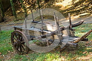 An old wooden cart for transport