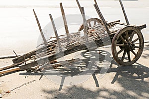 An old wooden cart for transport