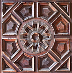 Old Wooden Carved Panel