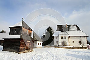 Old wooden chapel of a small Slovak village