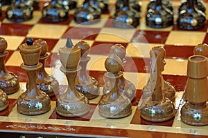 Old wooden chess
