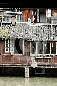 Old wooden chinese village