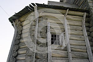 the old wooden Church destroyed