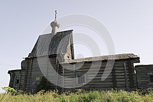 The old wooden Church destroyed