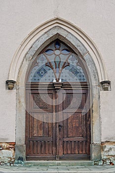 Old wooden Church Door