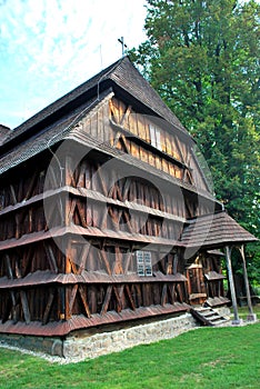 The old wooden church in Hronsek