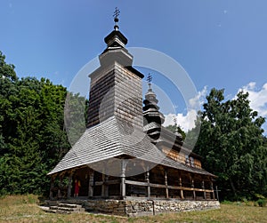 Old wooden Church in Pirogovo, Kiev, Ukraine