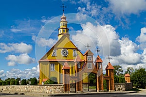 The old wooden church in Varniai