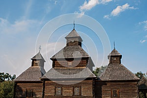 Old wooden church in the village